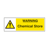 Caution Chemical Store Hazard Sign - PVC Safety Signs