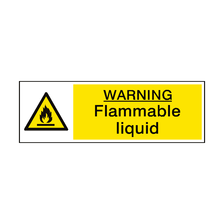 Warning Flammable Liquid Sign PVC Safety Signs