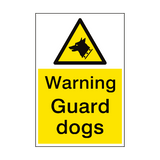 Warning Guard Dogs Sign Portrait - PVC Safety Signs