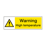 Warning High Temperature Hazard Sign - PVC Safety Signs
