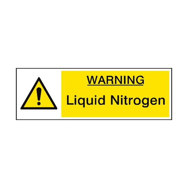 Warning Liquid Nitrogen Hazard Sign - PVC Safety Signs