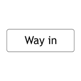 Way In Door Sign - PVC Safety Signs