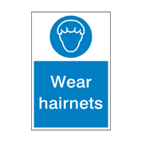 Wear Hairnets Sign - PVC Safety Signs