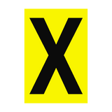 Letter X Yellow Sign - PVC Safety Signs