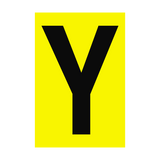 Letter Y Yellow Sign - PVC Safety Signs