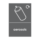 Aerosols Waste Recycling Signs - PVC Safety Signs