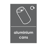 Aluminium Cans Waste Recycling Signs - PVC Safety Signs