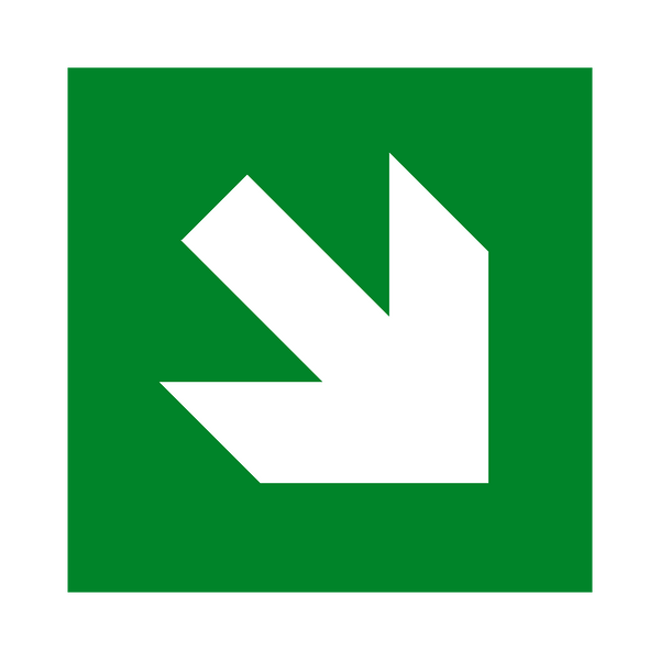 Arrow Down Right Sign - PVC Safety Signs