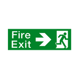 Fire Exit Arrow Right Sign - PVC Safety Signs