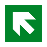 Arrow Up Left Sign - PVC Safety Signs