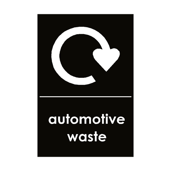 Automotive Waste Sign - PVC Safety Signs