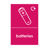 Batteries Waste Sign - PVC Safety Signs