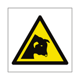 Bull Warning Symbol Sign - PVC Safety Signs