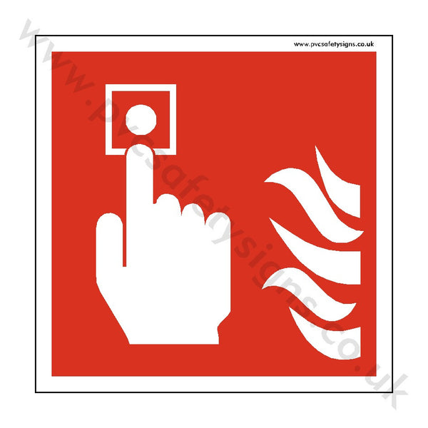 Fire Alarm Symbol Sign - PVC Safety Signs