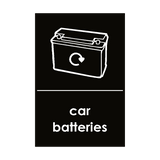 Car Batteries Waste Sign - PVC Safety Signs