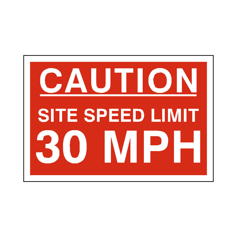 30 Mph Site Speed Limit Sign | PVC Safety Signs