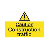 Caution Construction Traffic Sign - PVC Safety Signs