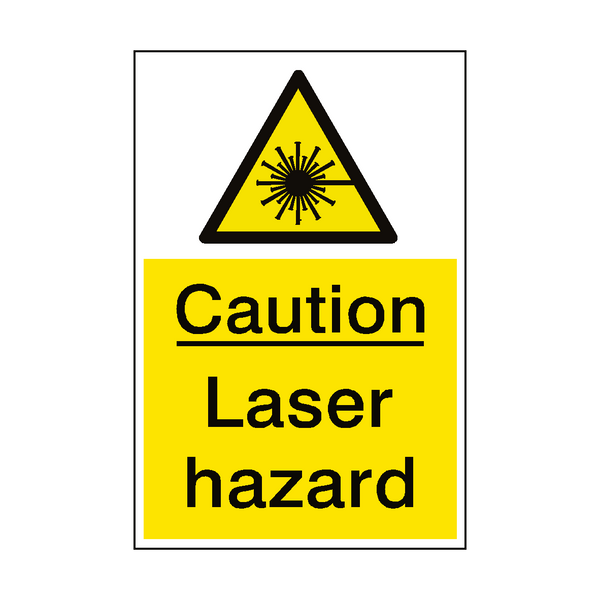 Caution Laser Sign - PVC Safety Signs