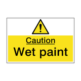 Caution Wet Paint Hazard Sign - PVC Safety Signs