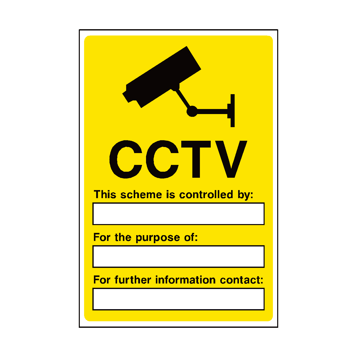 Cctv Pool Sign CCTV Security Sign | Bright, Durable Security Signs | PVC Safety Signs