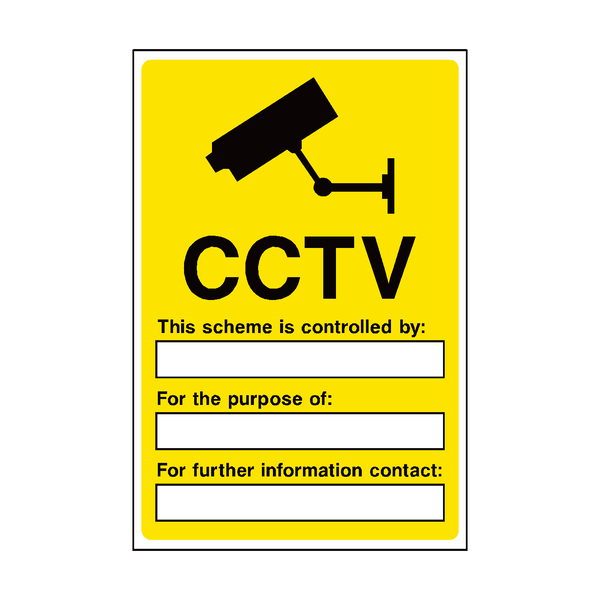 CCTV Security Sign - PVC Safety Signs