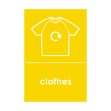Clothes Waste Recycling Signs - PVC Safety Signs