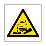 Corrosive Hazard Symbol Sign - PVC Safety Signs