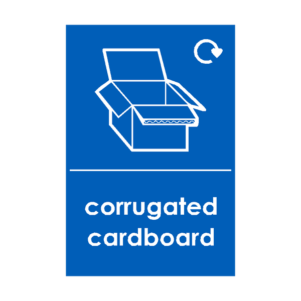 Corrugated Cardboard Waste Recycling Signs | PVC Safety Signs