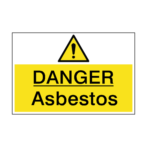 Danger Asbestos Hazard Sign - PVC Safety Signs