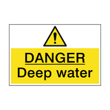 Danger Deep Water Hazard Sign - PVC Safety Signs