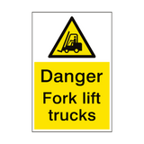 Danger Fork Lift Truck Sign - PVC Safety Signs