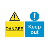 Danger Keep Out Dual Hazard Sign - PVC Safety Signs