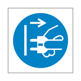 Disconnect Plug Symbol Sign - PVC Safety Signs