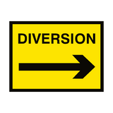 Diversion Arrow Right Traffic Sign - PVC Safety Signs