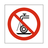Do Not Use For Wet Grinding Symbol Sign - PVC Safety Signs