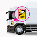  Angles Morts Truck Magnetic Sign - Safety-label.co.uk