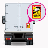  Angles Morts Truck Magnetic Sign - Safety-label.co.uk
