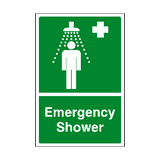 Emergency Shower Sign - PVC Safety Signs