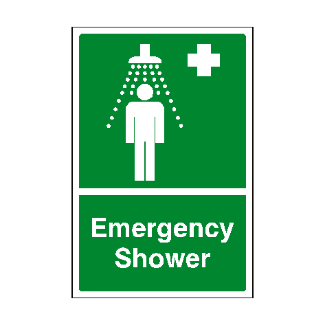 Emergency Shower Sign - PVC Safety Signs