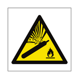 Explosive Material Symbol Sign - PVC Safety Signs