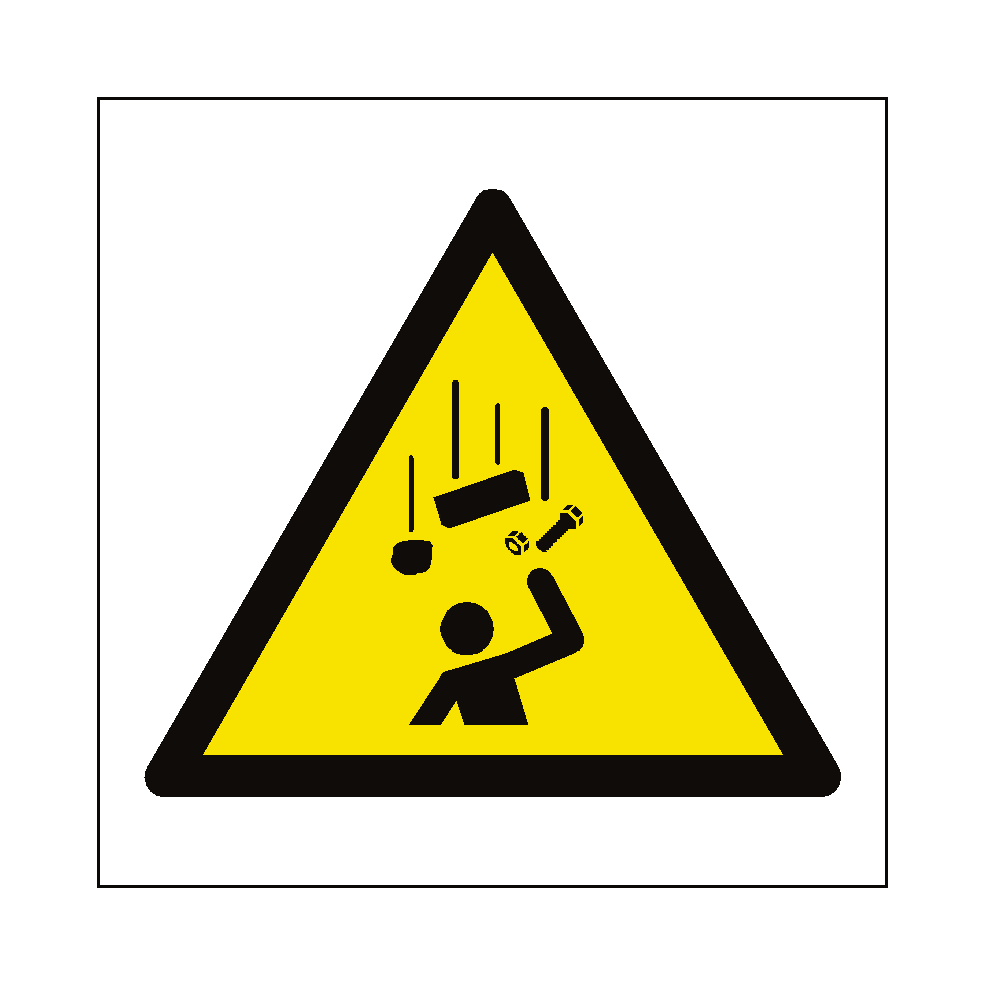 Falling Objects Hazard Symbol Sign | PVC Safety Signs