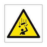 Falling Objects Hazard Symbol Sign - PVC Safety Signs