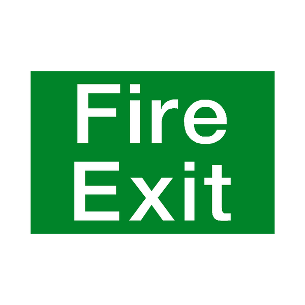 Fire Exit Sign - PVC Safety Signs