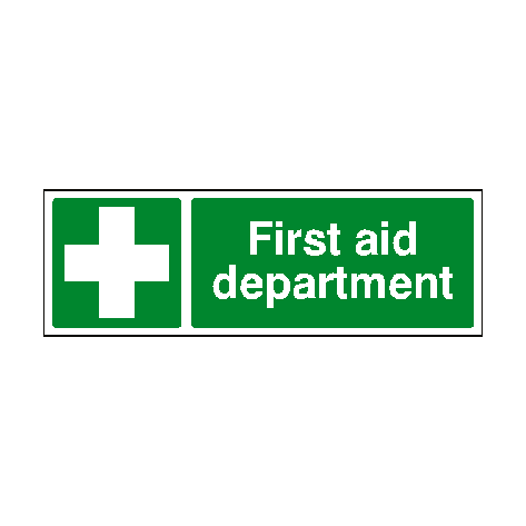 First Aid Department Sign - PVC Safety Signs