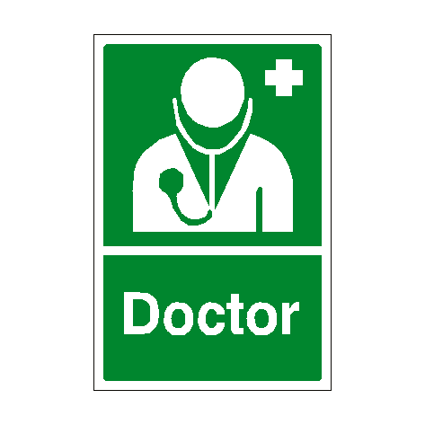 First Aid Doctor Sign - PVC Safety Signs