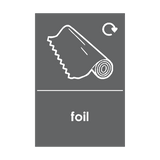 Foil Waste Recycling Signs - PVC Safety Signs