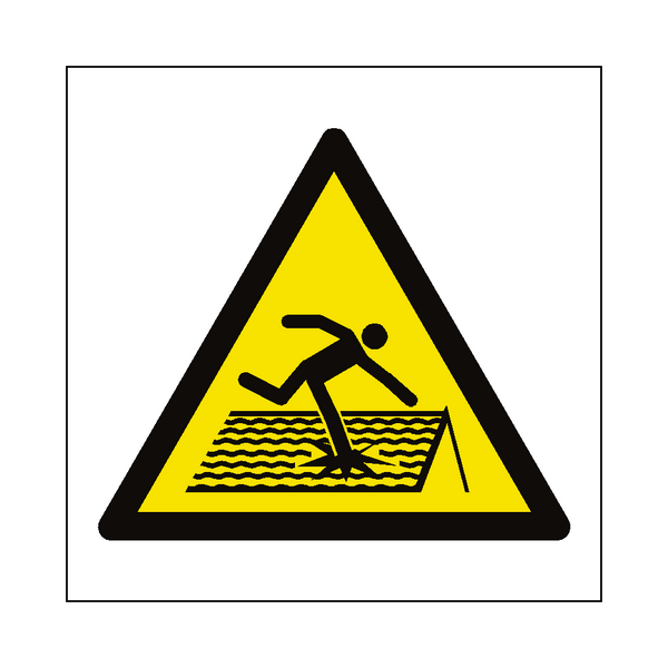 Fragile Roof Hazard Symbol Sign - PVC Safety Signs