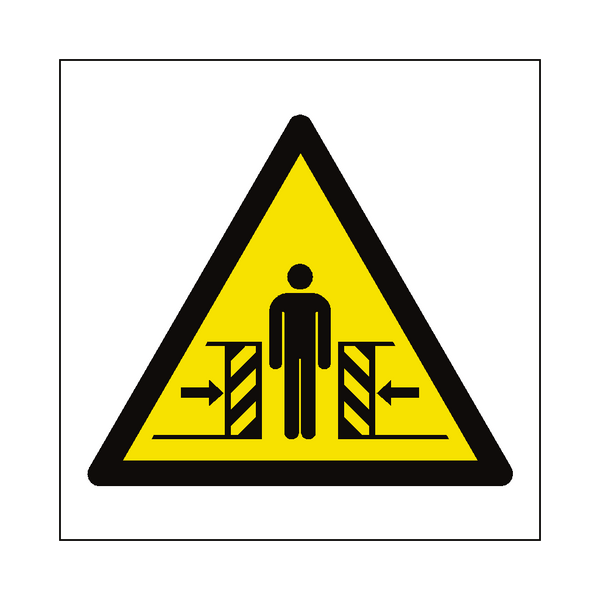 Full Crushing Hazard Symbol Sign - PVC Safety Signs