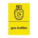 Gas Bottle Waste Recycling Sign - PVC Safety Signs