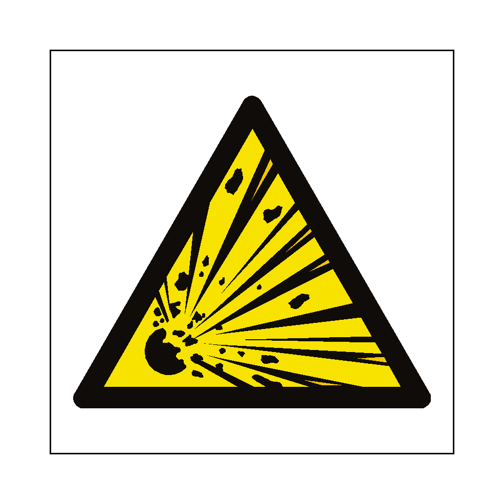 General Explosive Material Hazard Symbol Sign | PVC Safety Signs